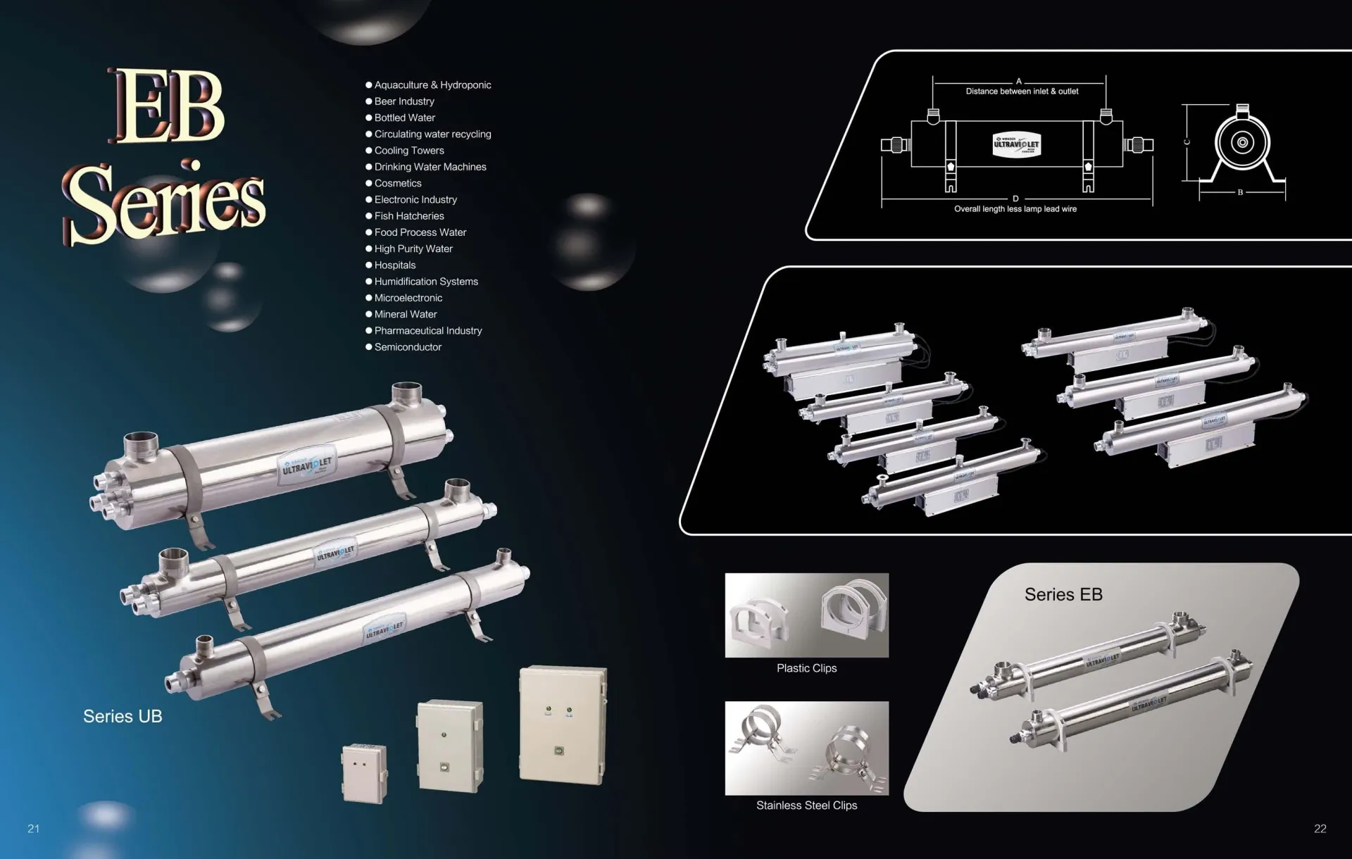 Bộ đèn UV EB công suất từ 29 đến 120W
